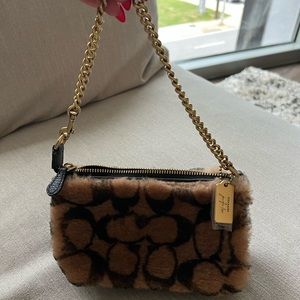 Coach Fur Shoulder Bag